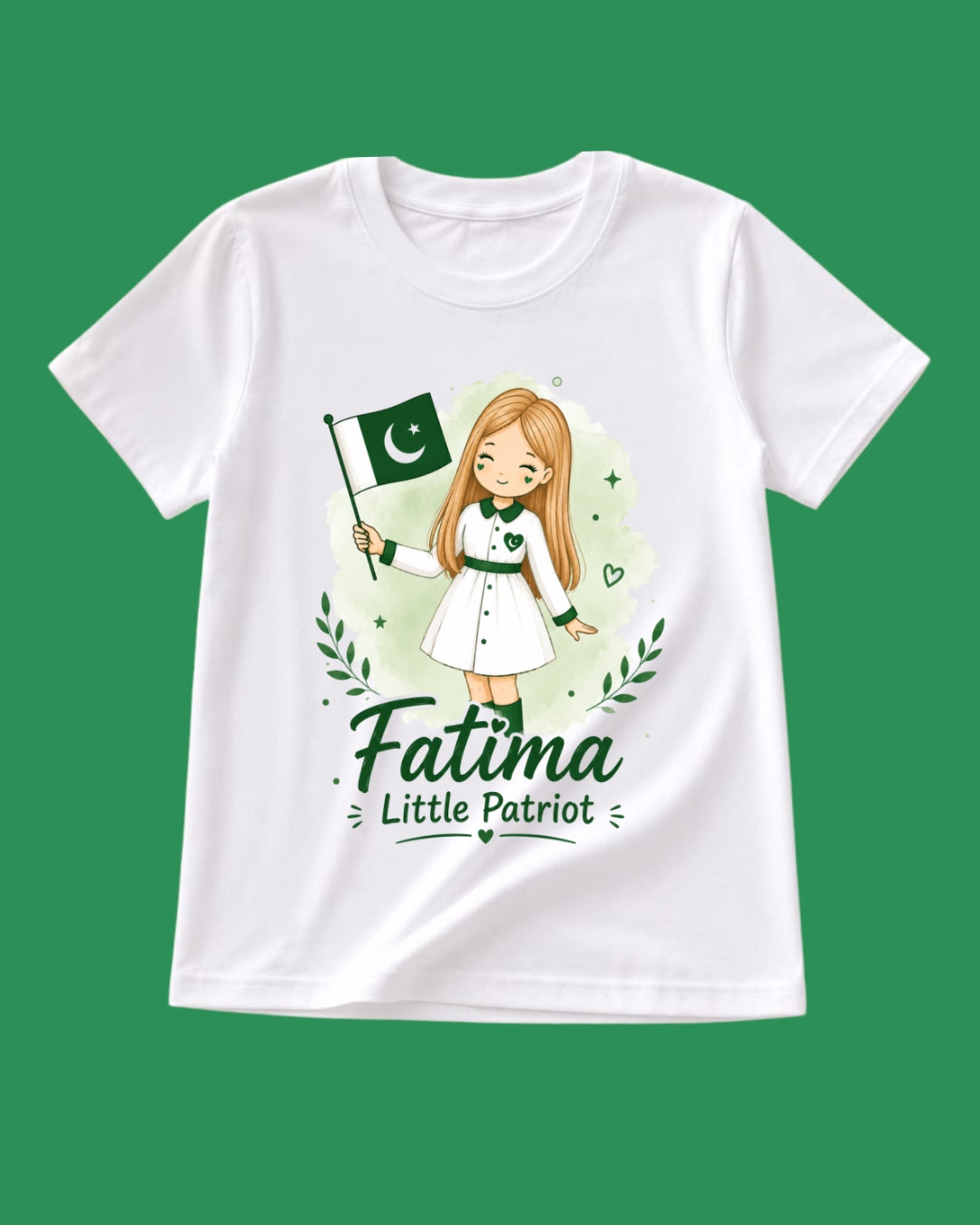 Personalized Little Patriot Girls T-Shirt | 14th August Outfit