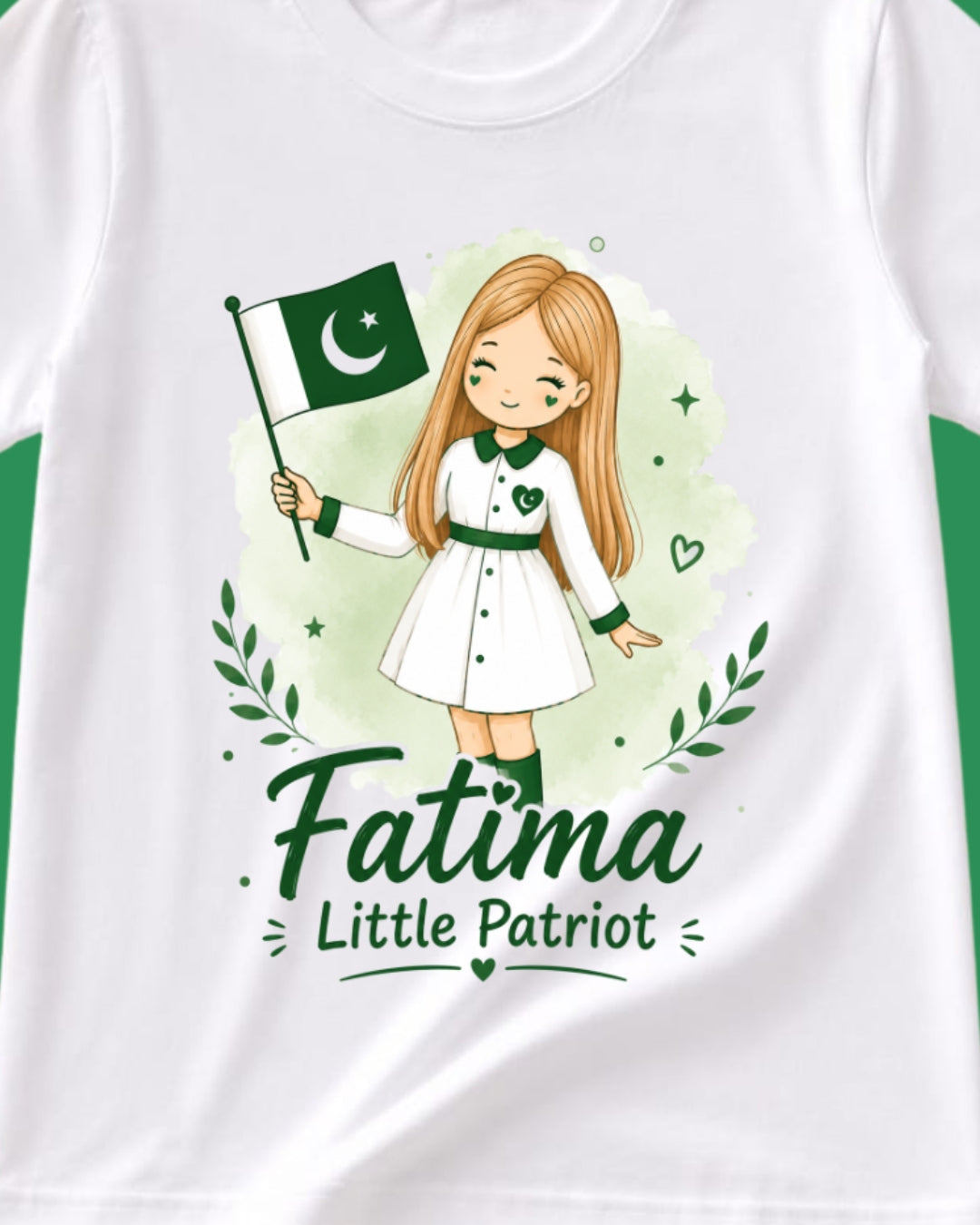 Personalized Little Patriot Girls T-Shirt | 14th August Outfit