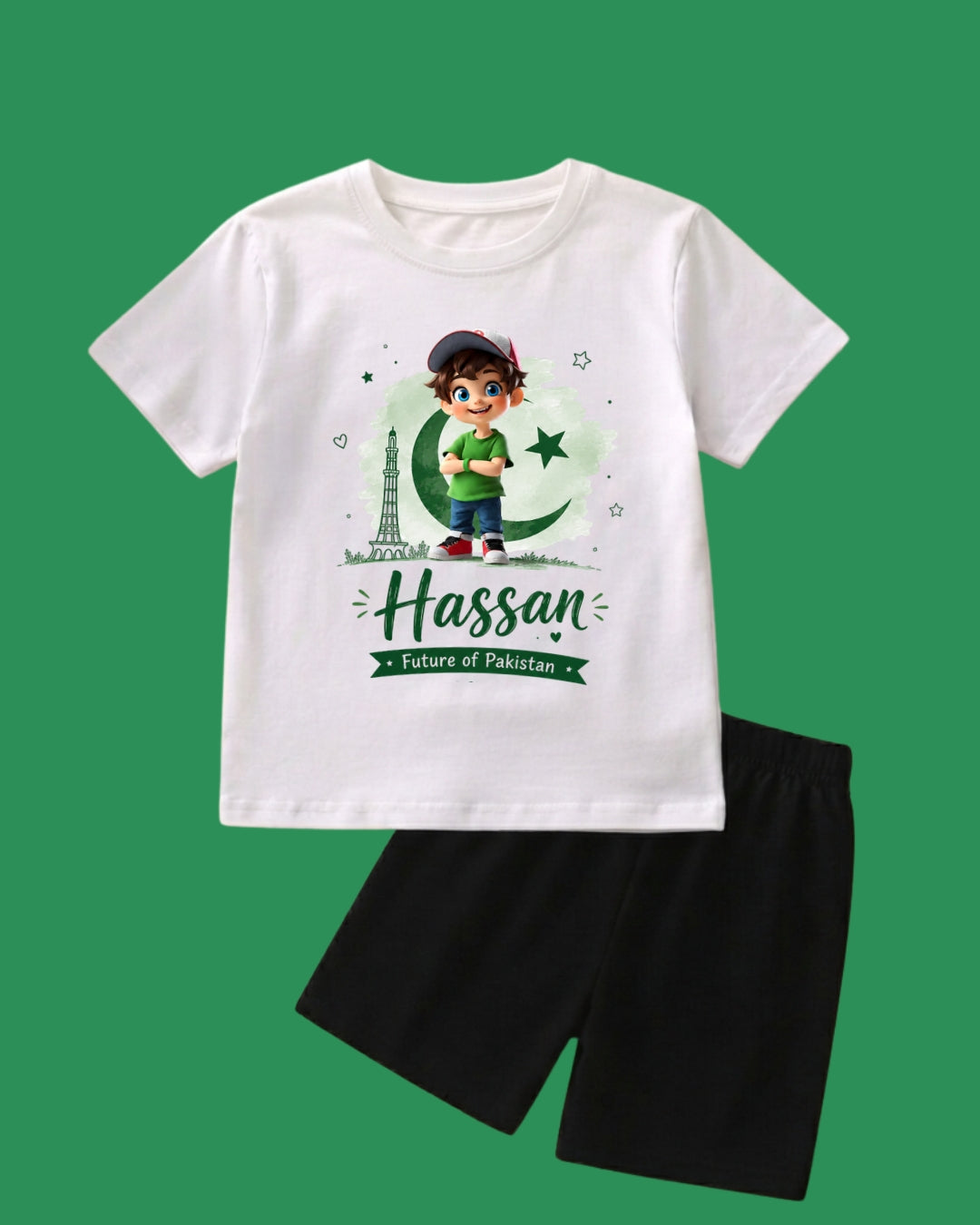 Personalized Future of Pakistan Boys Outfit | Custom Name 14th August